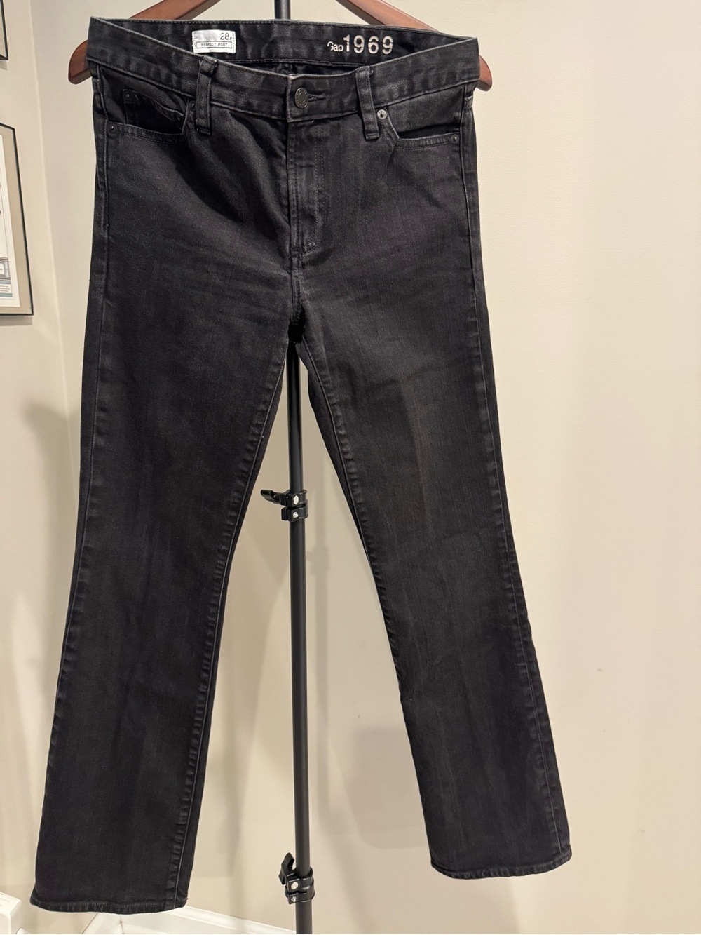 Gap Womens Perfect Bootcut Black Jeans Y2K Classic Denim Cottagecore Preppy 28R